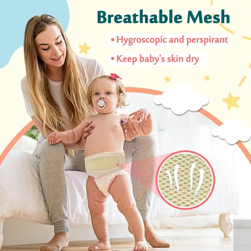 Mybow Umbilical Hernia Belt Baby Belly Button Band Infant Newborn Belly Support Band Wrap Baby Abdominal Binder Umbilical Truss Cord Adjustable Navel Band - Medium - Image 2